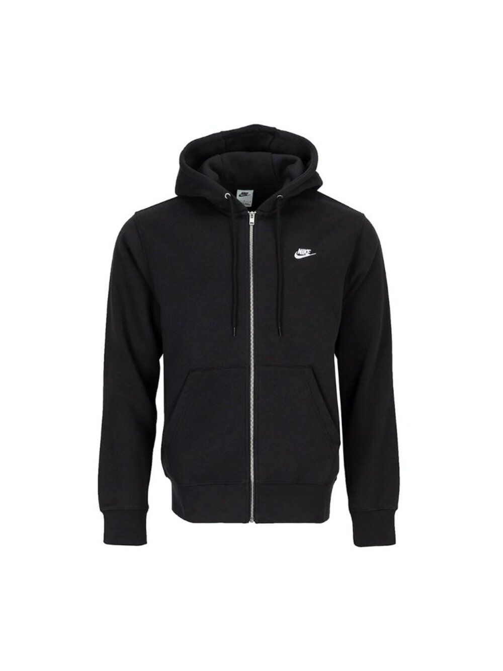 Nike Men's Club Fleece Hoodie Full-Zip Black Size S NEW WITH TAGS!